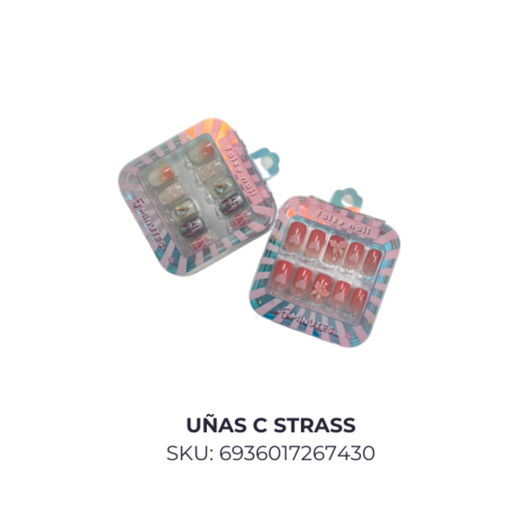 Uñas c/strass y apliques