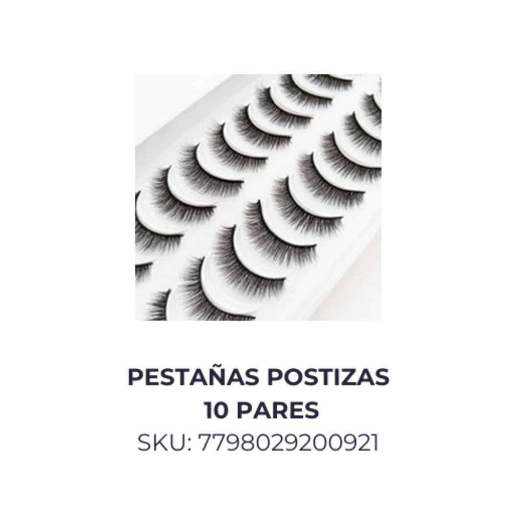 Pestañas postizas 10 pares