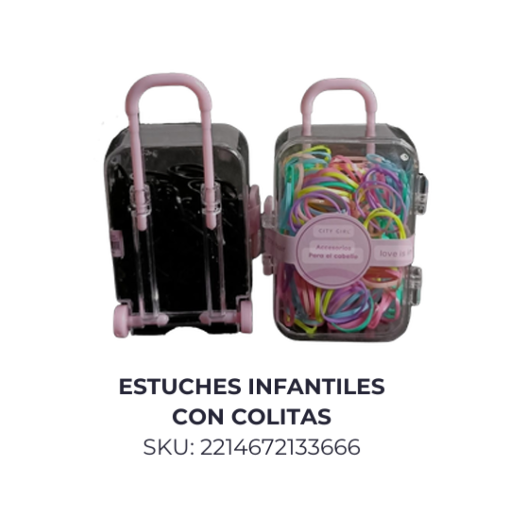 Estuches infantiles con colitas