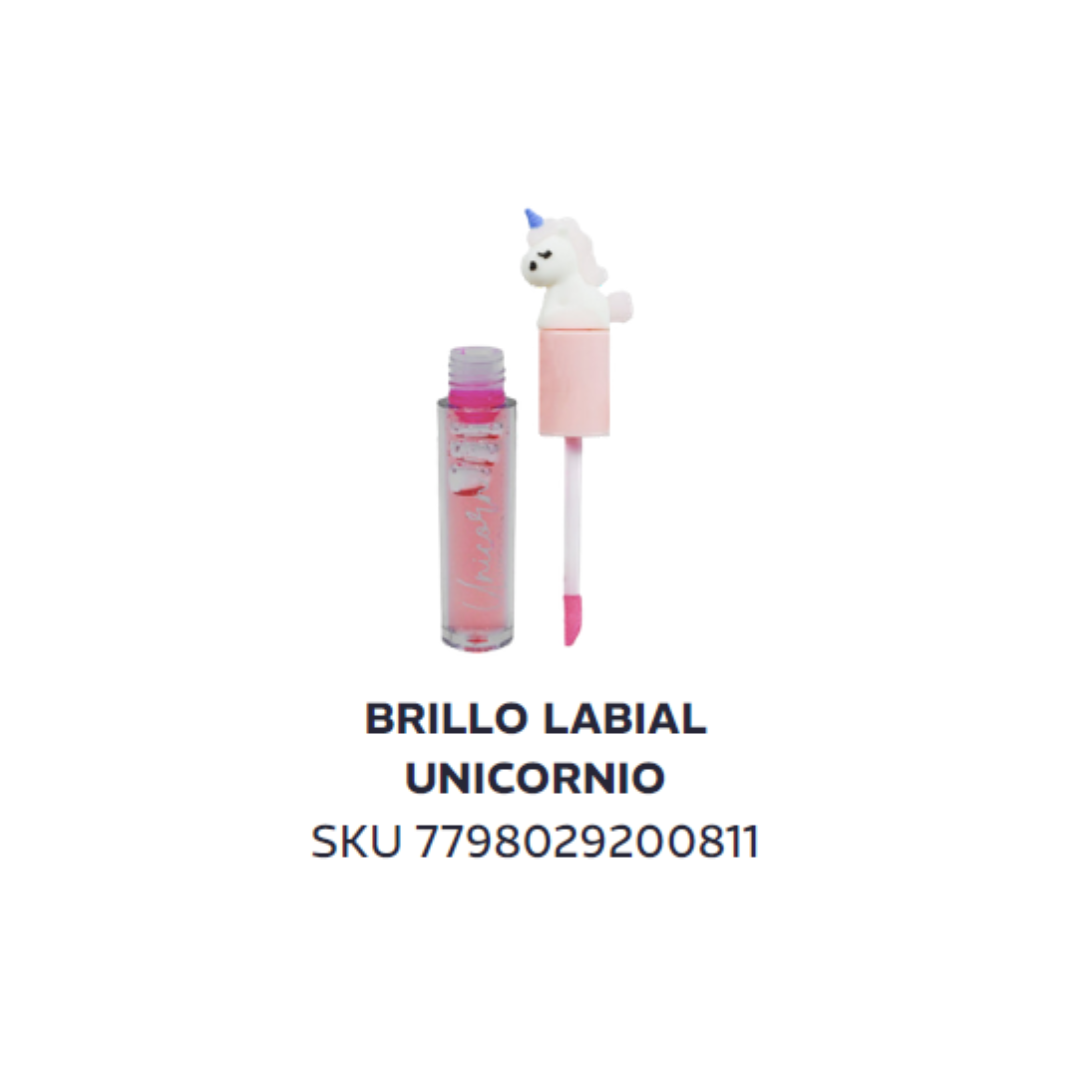 Brillo labial unicornio