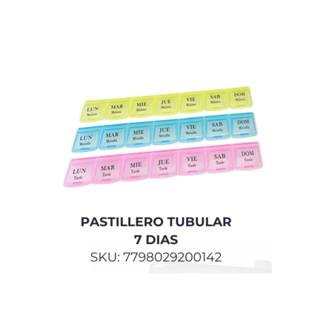 Pastillero tubular 7 DIAS
