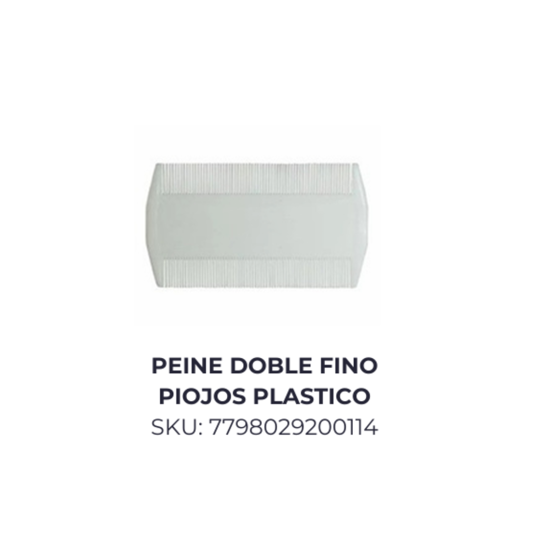 Peine doble fino piojos plastico