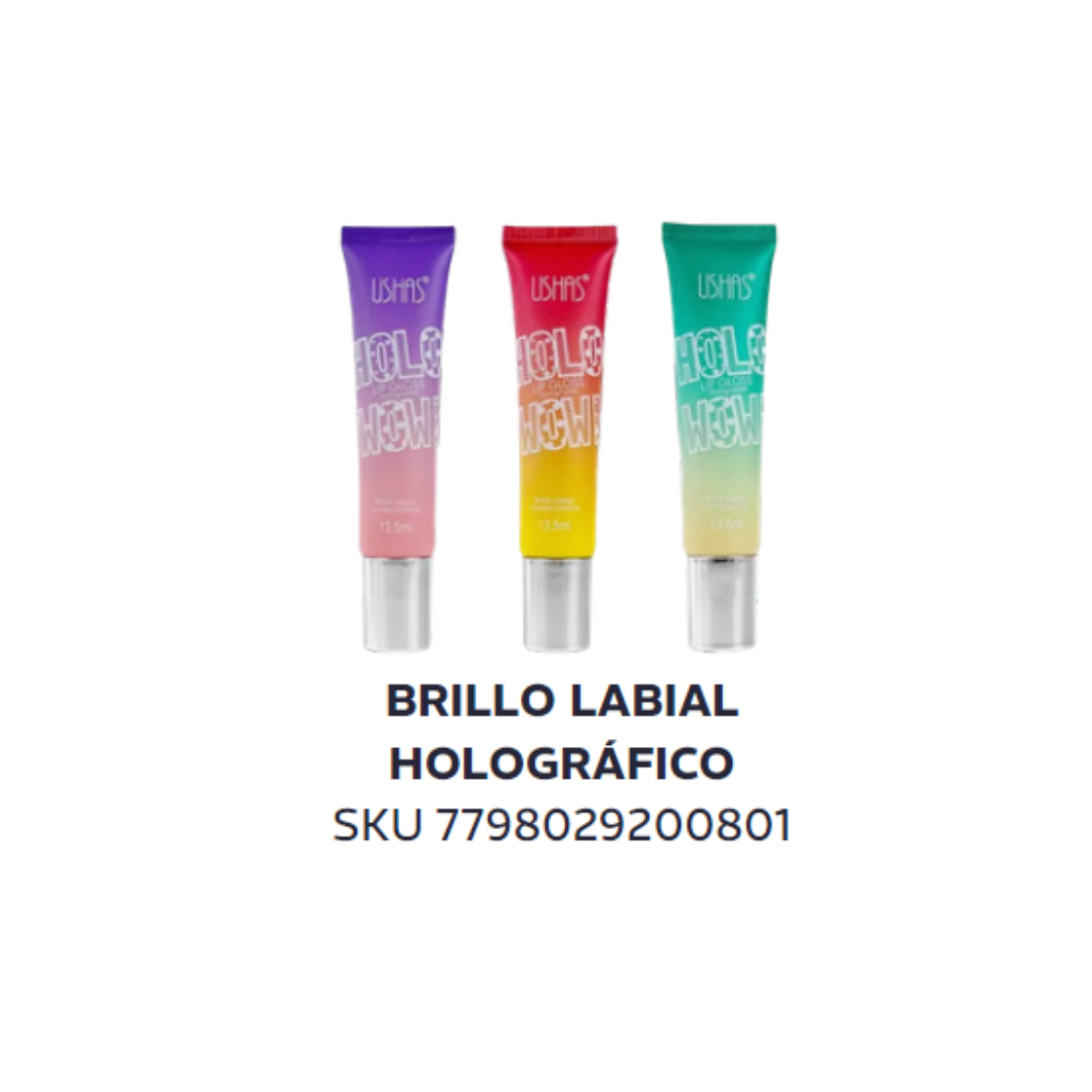 Brillo labial holografico