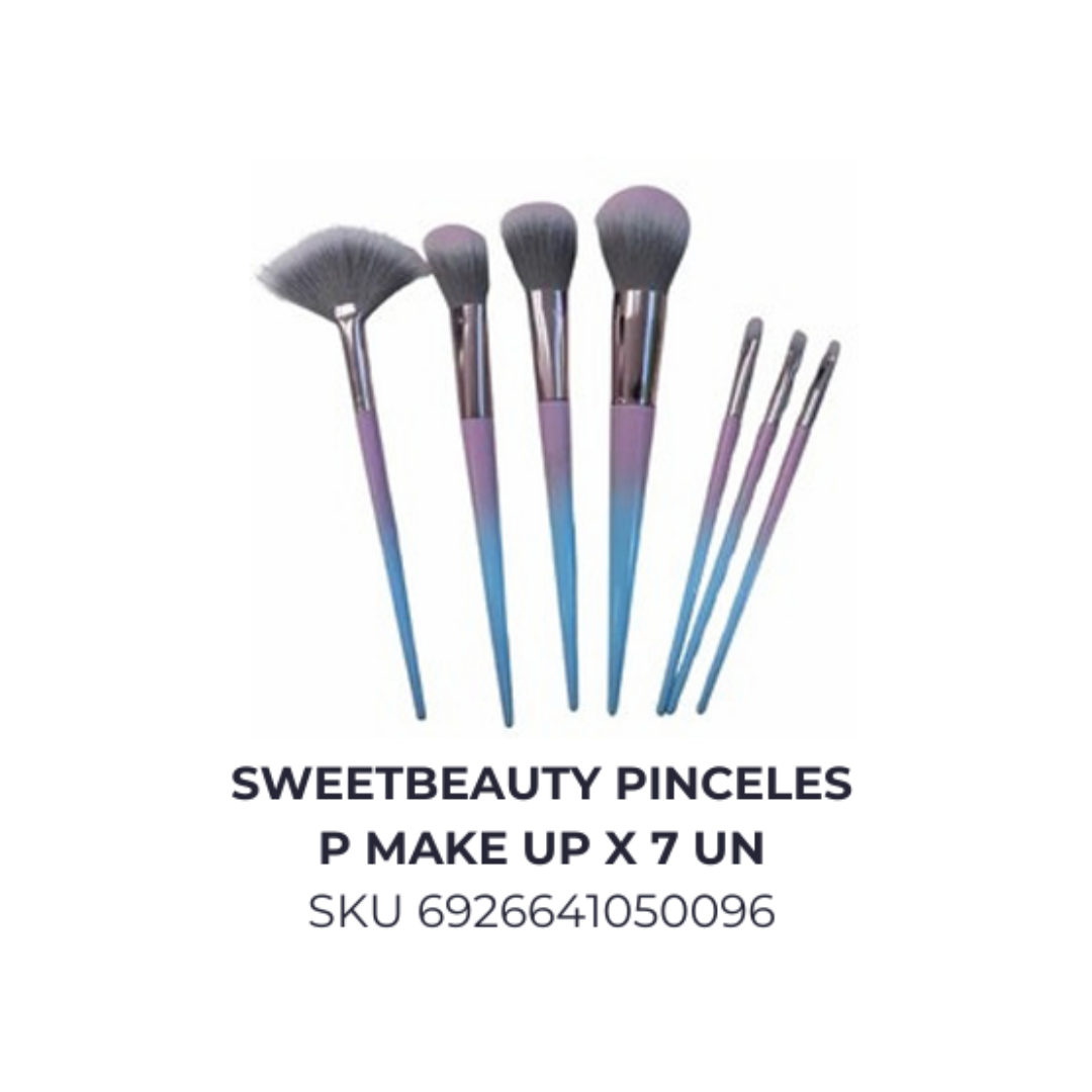 Sweet beauty pinceles p make up x 7 un