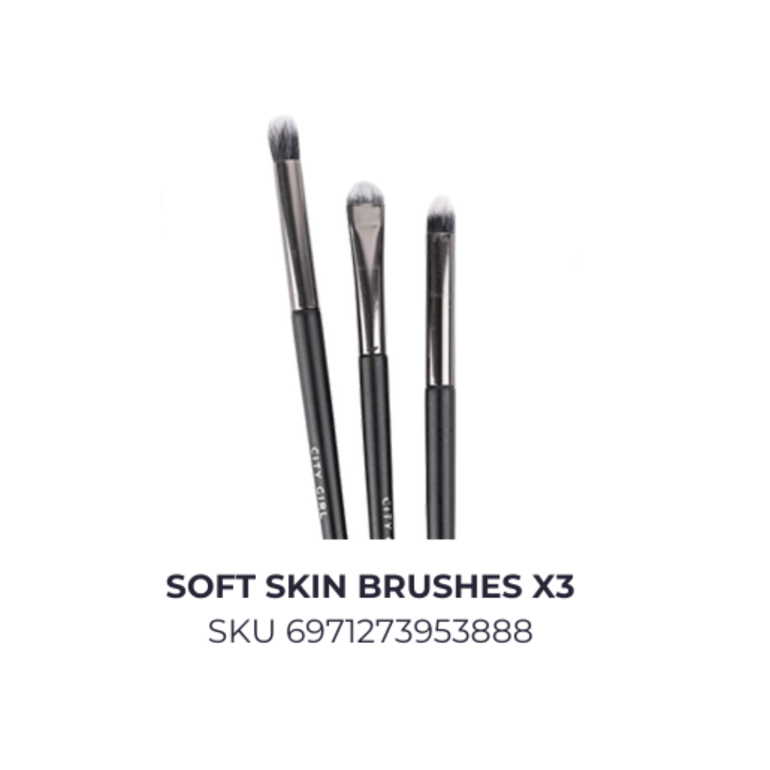 Soft skin brushes x3 unid