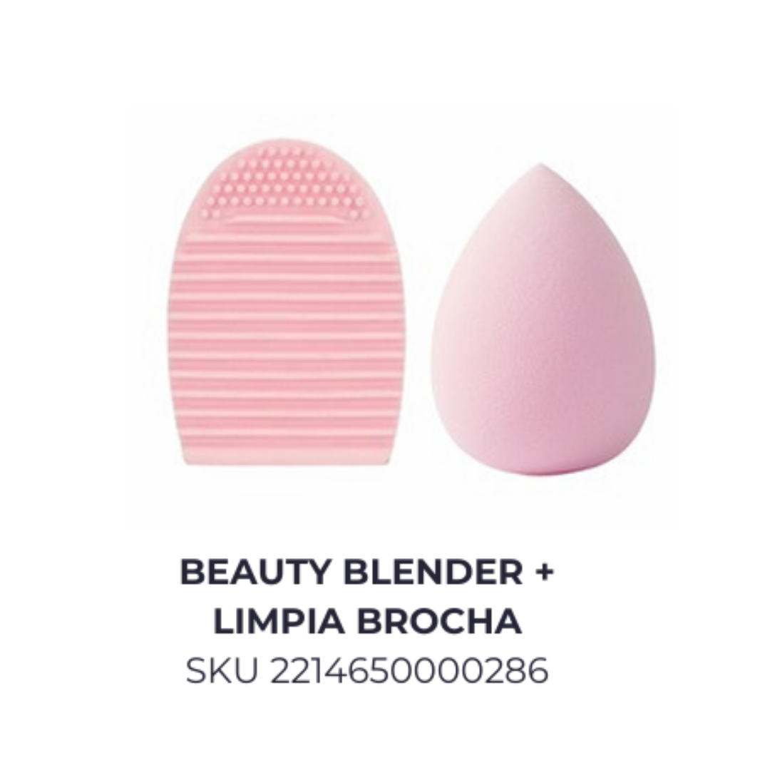 Beauty blender + limpia brocha