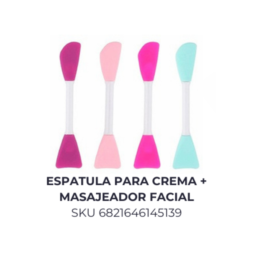Espatula para crema + masajeador facial
