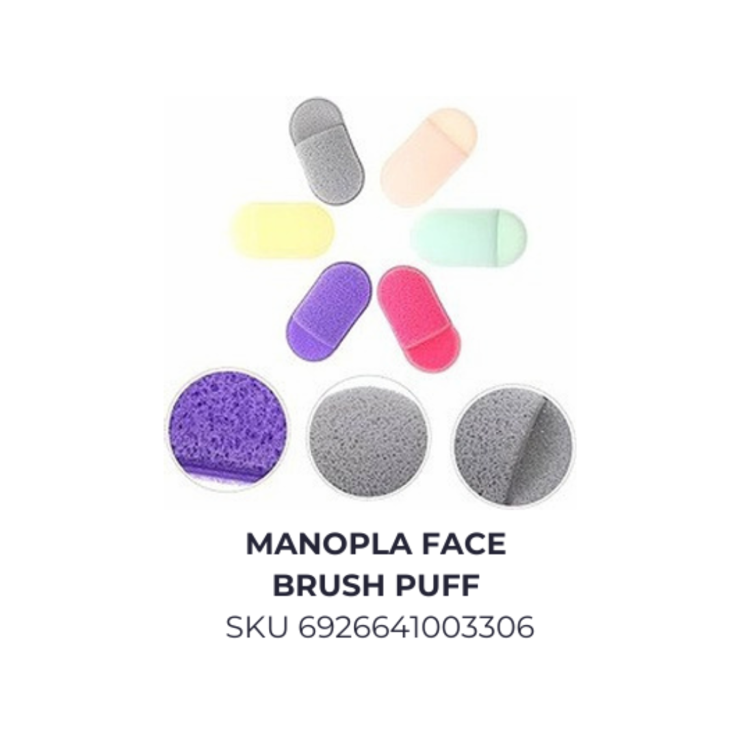 Manopla face brush puff