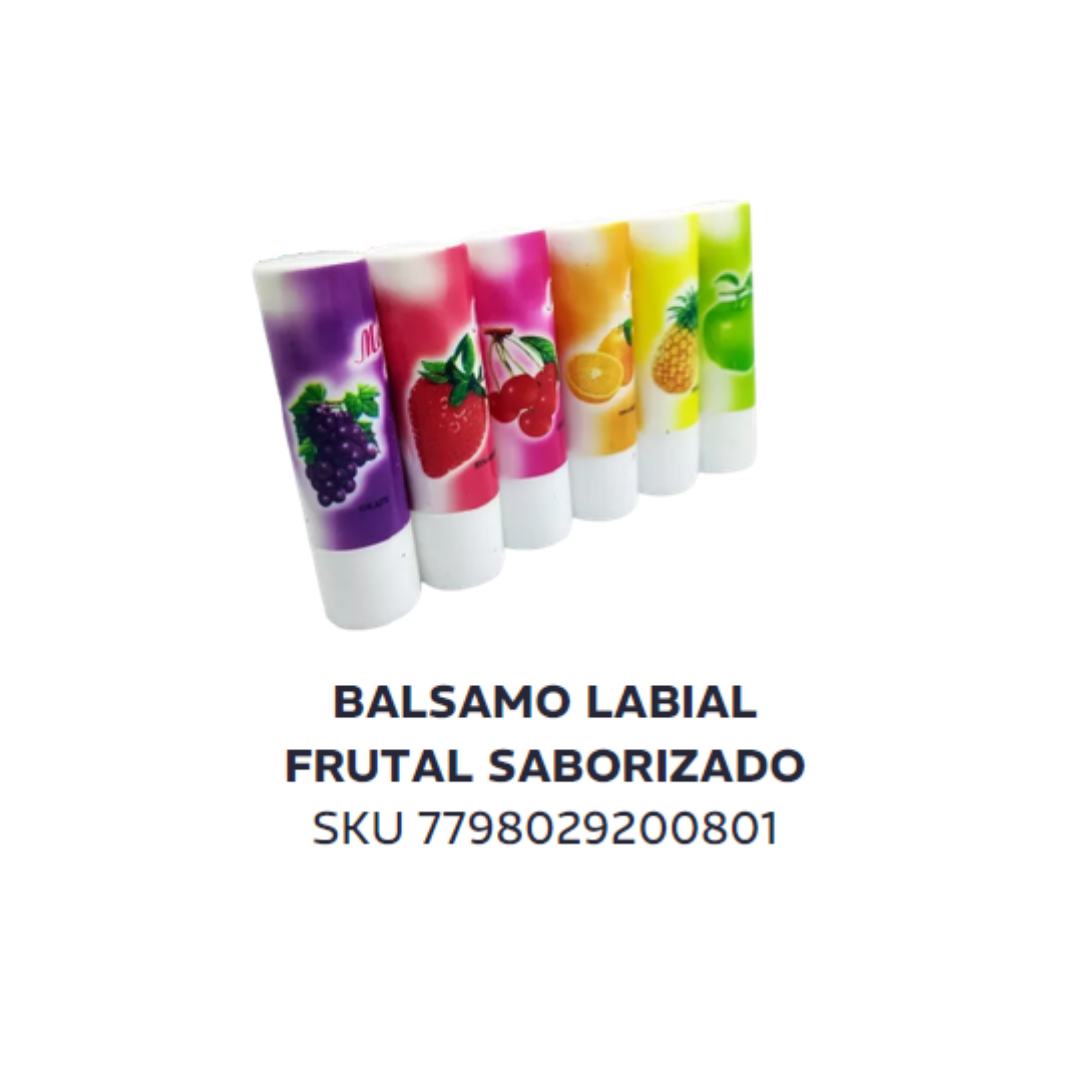 Balsamo labial frutal saborizado