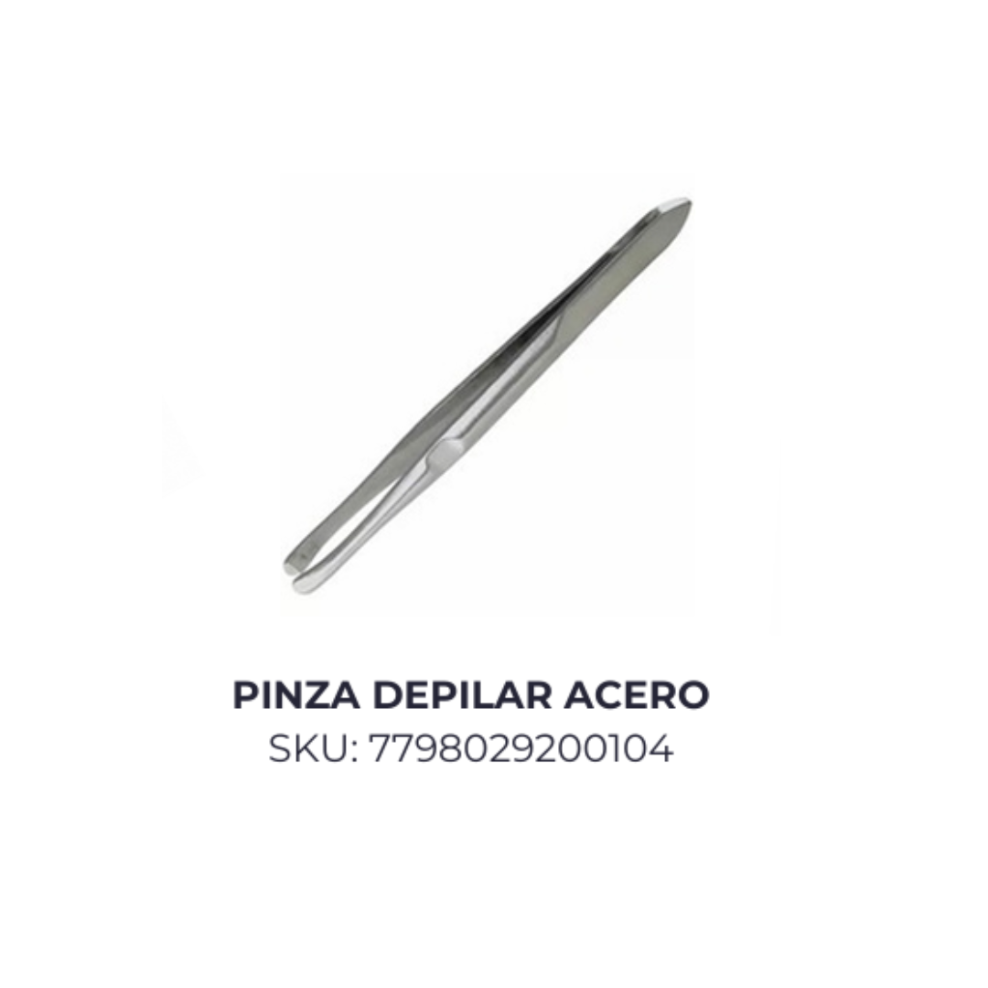 Pinza depilar acero