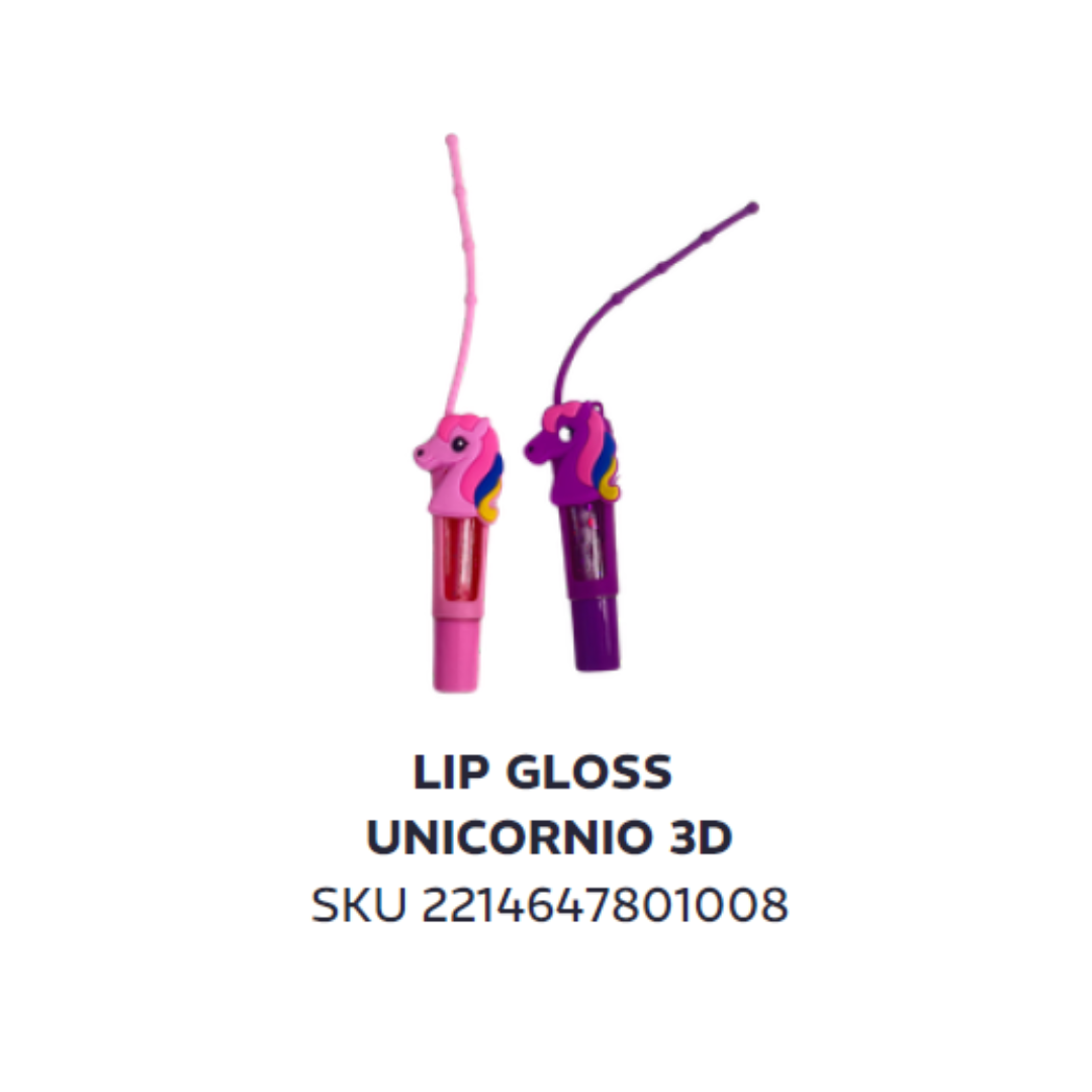 Lip gloss unicornio 3D