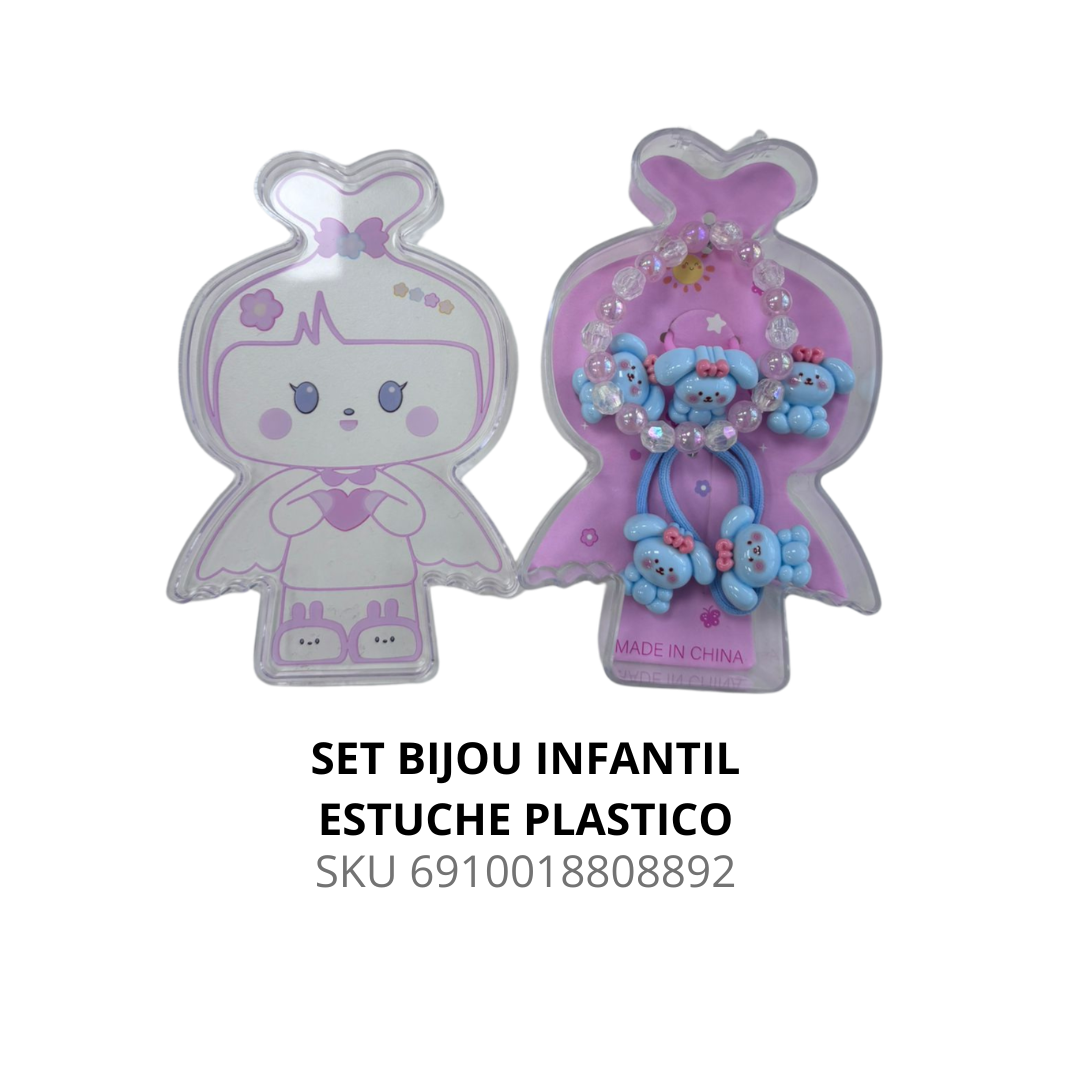 Set bijou infantil en estuche plastico