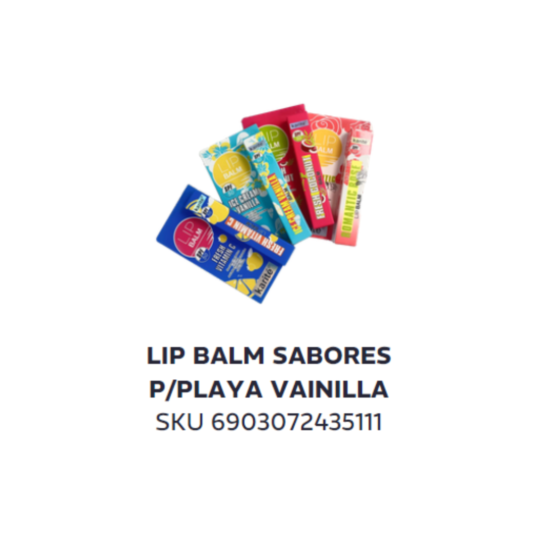 Lip balm sabores p/playa karite vainilla
