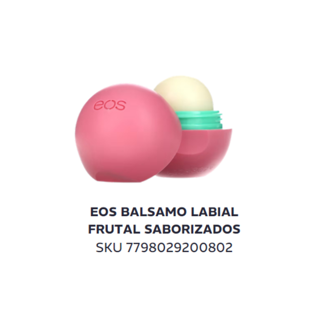 Eos balsamo labial frutal saborizados USA