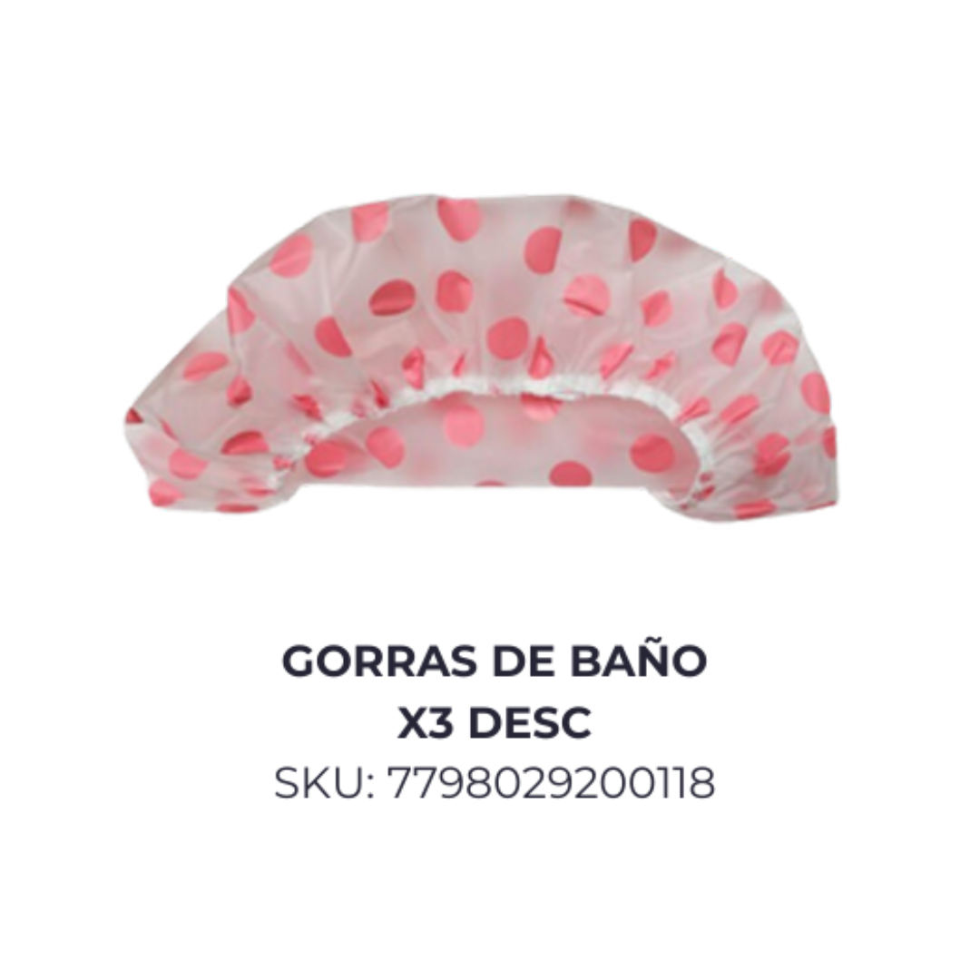 Gorras de baño X3 desc