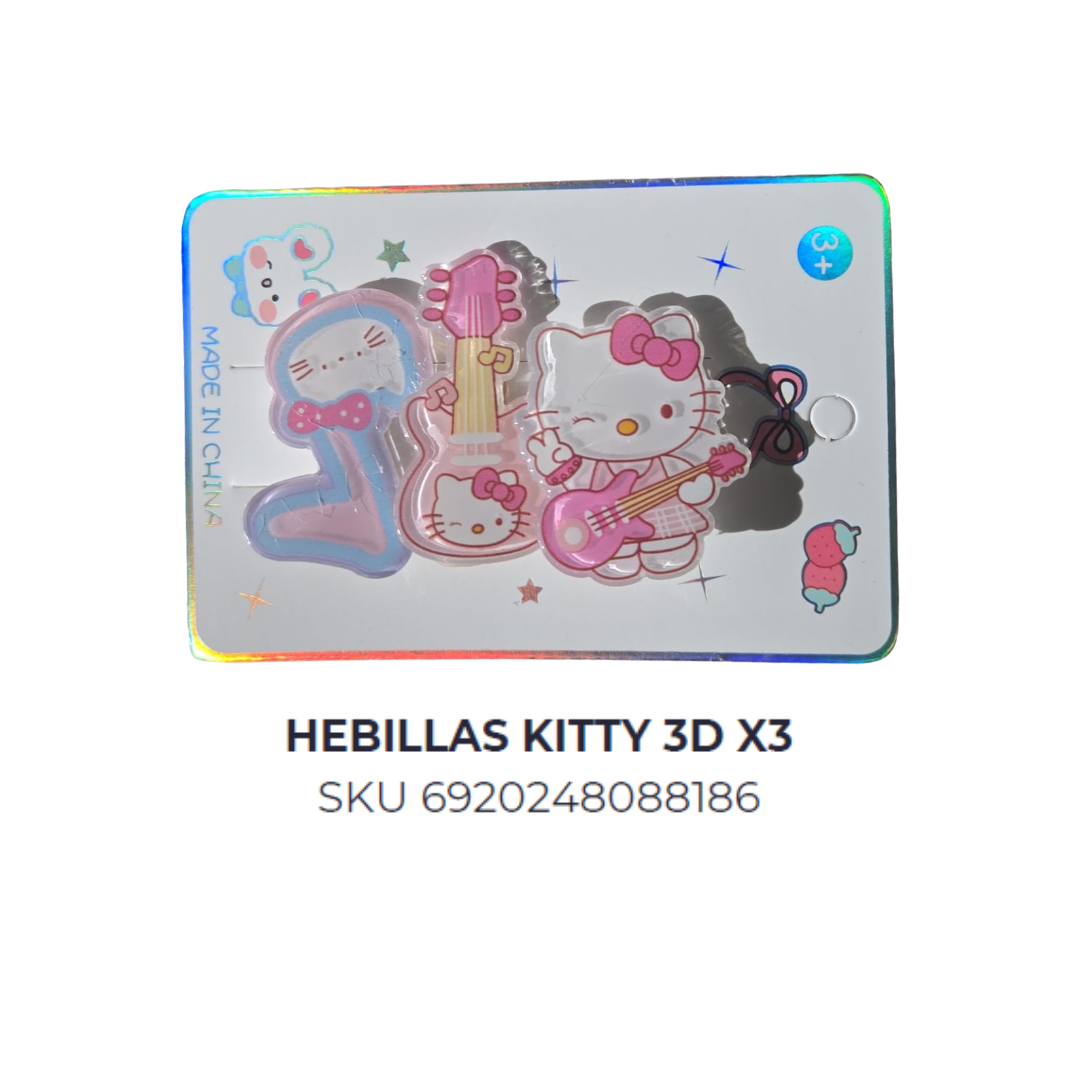 Hebillas Kitty 3D x3