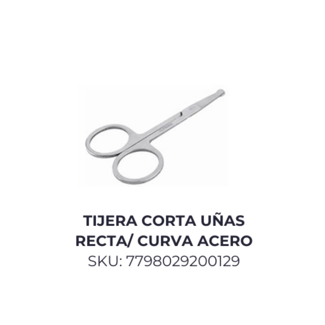Tijera corta uñas recta / curva acero