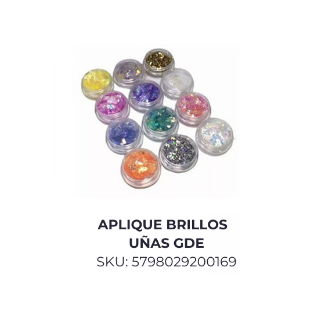 Aplique brillos uñas Gde.