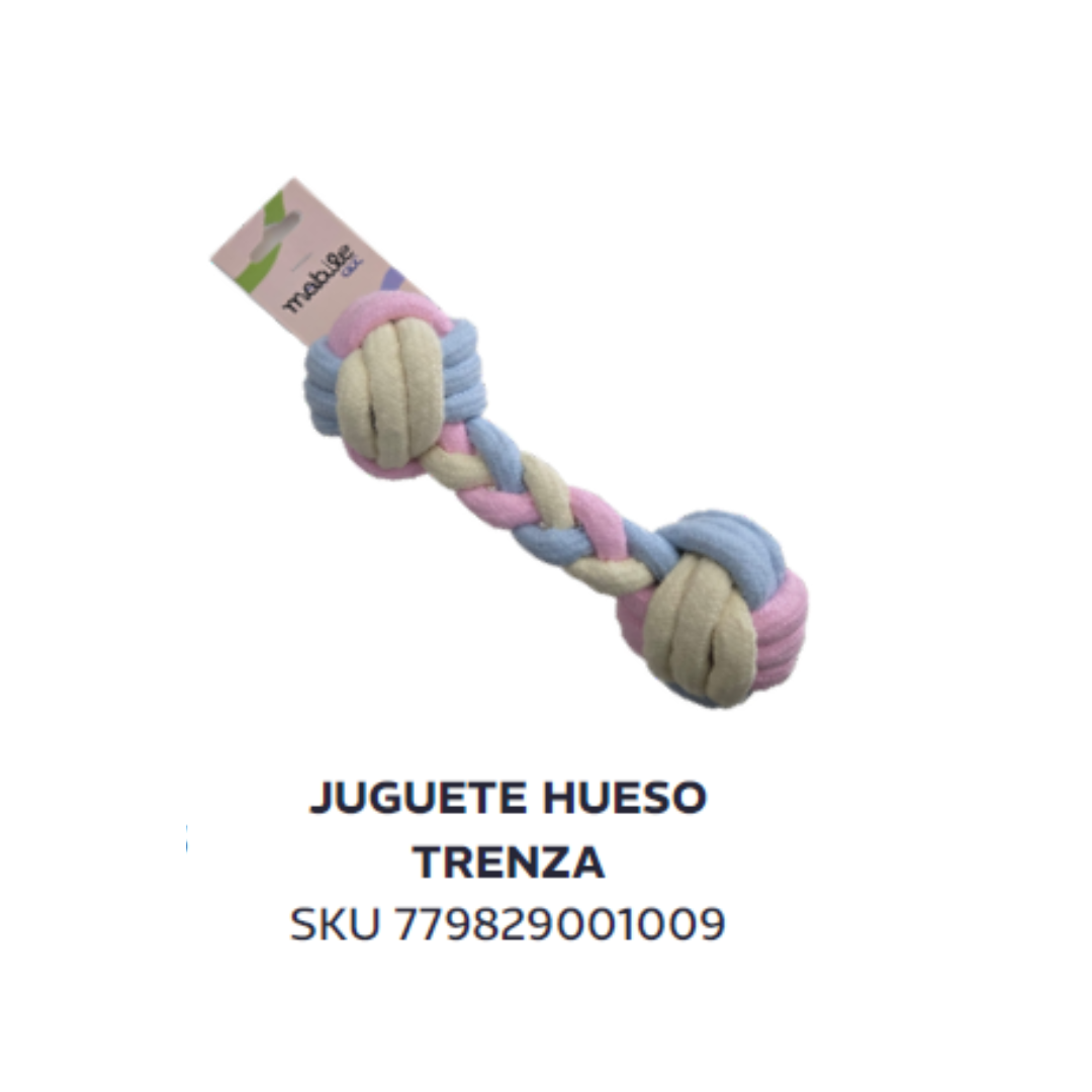 Juguete hueso trenza