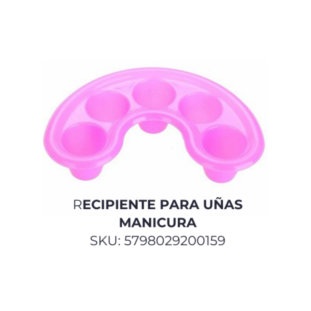 Recipiente p/uñas manicuria