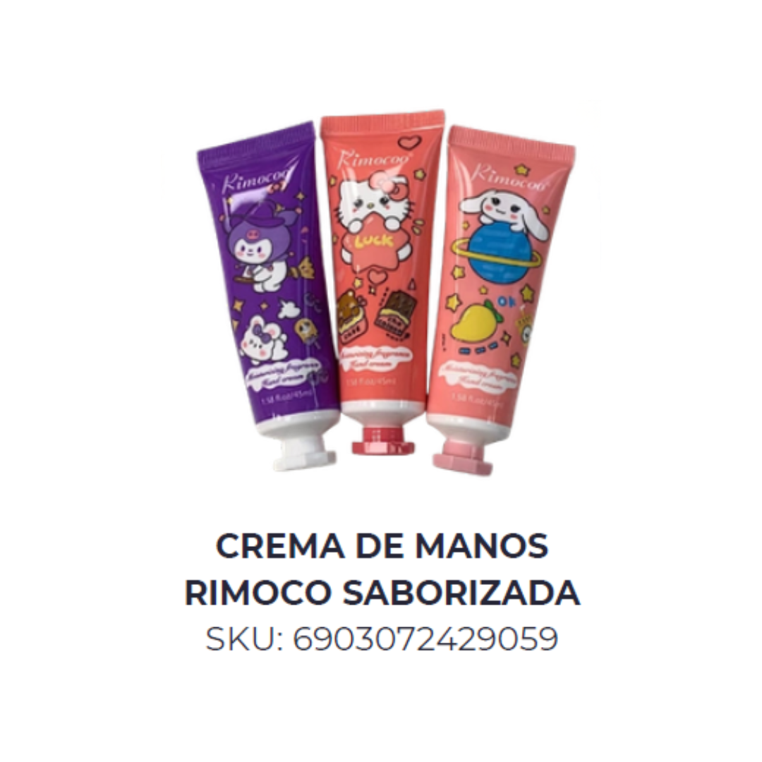 Crema de manos Rimoco saborizada